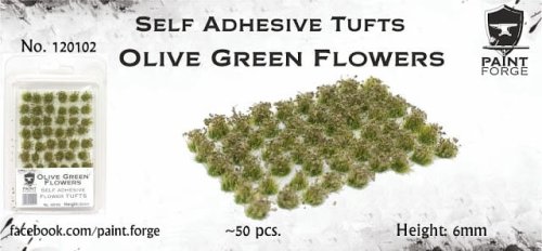 Przejdź do produktu PAINT FORGE FL2602 - Kępy kwiatów 6 mm x 50 szt - Olive Green Flowers