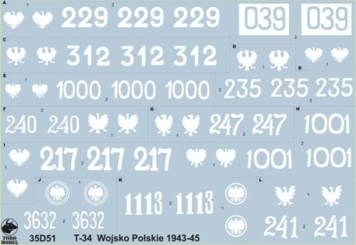 Przejdź do produktu TORO MODEL 35D51 - 1:35 Czołgi T-34 w Wojsku Polskim 1943 - 1945