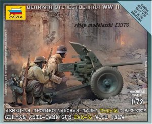 ZVEZDA 6114 - 1:72 German Anti-tank Gun Pak-36 with Crew