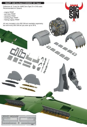 Przejdź do produktu Eduard SIN64895 - 1:48 A6M2 Zero Model 21 Advanced