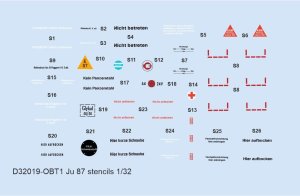 Eduard D32019 - 1:32 Ju 87 stencils