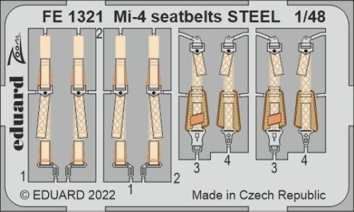 Przejdź do produktu Eduard FE1321 - 1:48 Mi-4 seatbelts - Steel