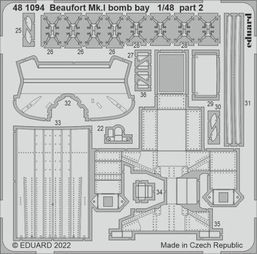 Przejdź do produktu Eduard 481094 - 1:48 Beaufort Mk.I bomb bay