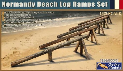 Przejdź do produktu Gecko Models 35GM0083 - 1:35 Normandy Beach Log Ramps Set