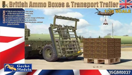 Przejdź do produktu Gecko Models 35GM0037 - 1:35 British Ammo Boxes & Transport Trailer