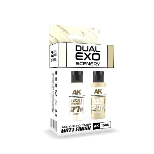 Przejdź do produktu AK Interactive 1586 - Zestaw farb Dual Exo Scenery Set 27 - Light Marble & Dark Marble
