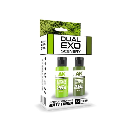 Przejdź do produktu AK Interactive 1585 - Zestaw farb Dual Exo Scenery Set 26 - Light Vegetation & Dark Vegetation