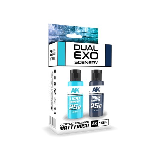 Przejdź do produktu AK Interactive 1584 - Zestaw farb Dual Exo Scenery Set 25 - Light Cianite & Dark Cianite
