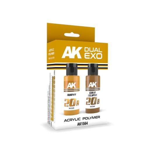 Przejdź do produktu AK Interactive 1564 - Zestaw farb Dual Exo Set 20 - Auryn & Gold Eclipse