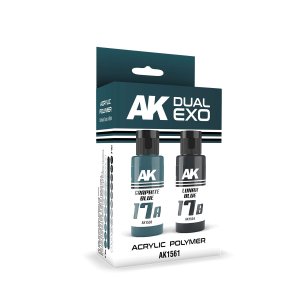 AK Interactive 1561 - Zestaw farb Dual Exo Set 17 - Graphite Blue & Lunar Blue