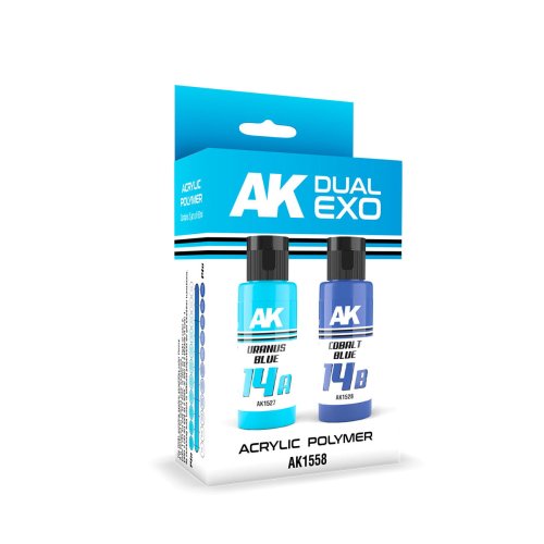 Przejdź do produktu AK Interactive 1558 - Zestaw farb Dual Exo Set 14 - Uranus Blue & Cobalt Blue
