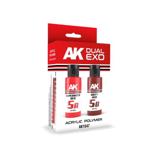 Przejdź do produktu AK Interactive 1547 - Zestaw farb Dual Exo Set 5 - Supernova Red & Dirty Red