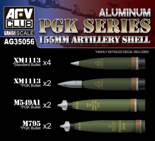Przejdź do produktu AFV Club AG 35056 - 1:35 Aluminum PGK Series 155 mm Artillery Shell