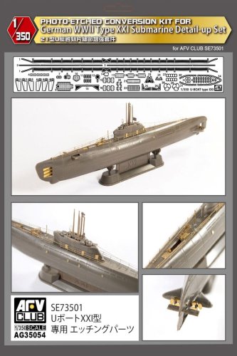 Przejdź do produktu AFV Club AG 35054 - 1:350 Photo-Etched Conversion Kit for German WWII Type XXI Submarine