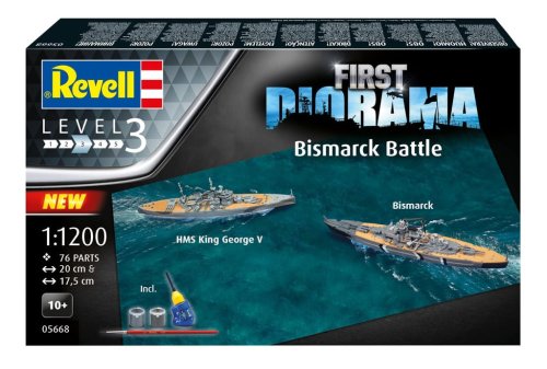 Przejdź do produktu Revell 05668 - 1:1200 Bismarck Battle First Diorama Set