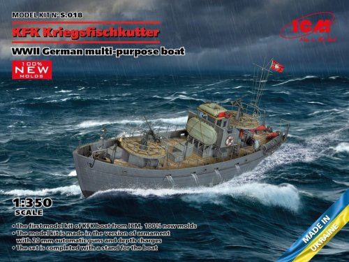 Przejdź do produktu ICM S.018 - 1:350 KFK Kriegsfischkutter WWII German Multi-Purpose Boat