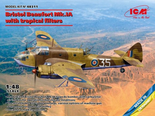 Przejdź do produktu ICM 48311 - 1:48 Bristol Beaufort Mk.IA with tropical filters