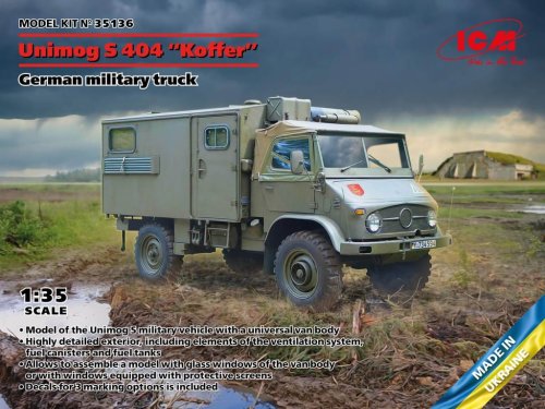 Przejdź do produktu ICM 35136 - 1:35 Unimog S 404 Koffer German Military Truck