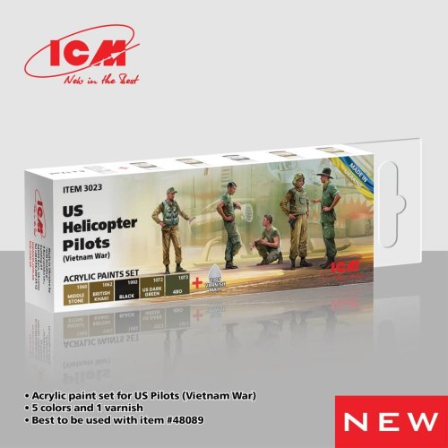 Przejdź do produktu ICM 3023 - Zestaw farb US Pilots Vietnam War