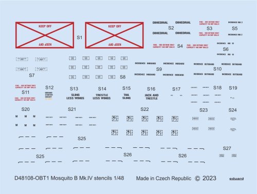 Przejdź do produktu Eduard D48108 - 1:48 Mosquito B Mk.IV stencils