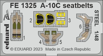 Przejdź do produktu Eduard FE1325 - 1:48 A-10C seatbelts - Steel