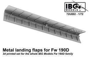 IBG 72U002 - 1:72 Metal Landing Flaps for Fw190D - 3D printed set for IBG Models Fw190D family