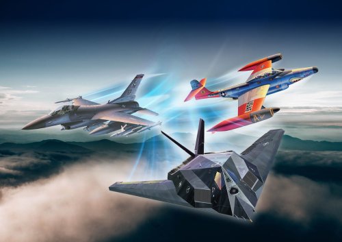 Przejdź do produktu Revell 05670 - 1:72 US Air Force 75th Anniversary F-89 Scorpion, F-117 Nighthawk, F-16 Fighting Falcon model z farbami
