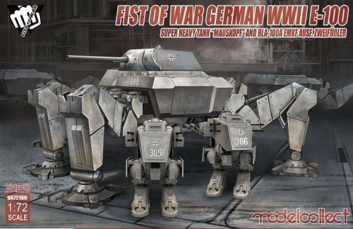 Przejdź do produktu Modelcollect UA72160 - 1:72 German E-100 Super Heavy Tank Mauskopf and BLA-100A EMKF Ausf. Zweifussler