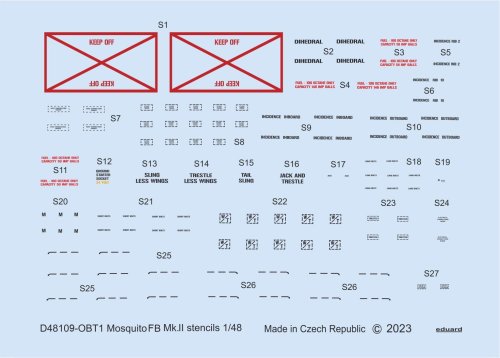 Przejdź do produktu Eduard D48109 - 1:48 Mosquito FB Mk.II stencils