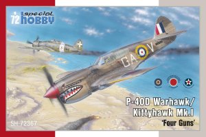 Special Hobby 72367 - 1:72 P-40D Warhawk / Kittyhawk Mk.I Four Guns