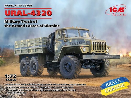Przejdź do produktu ICM 72708 - 1:72 URAL-4320 Military Truck of The Armed Forces of Ukraine