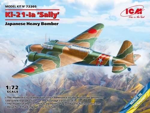 Przejdź do produktu ICM 72205 - 1:72 Ki-21-Ia Sally Japanese Heavy Bomber