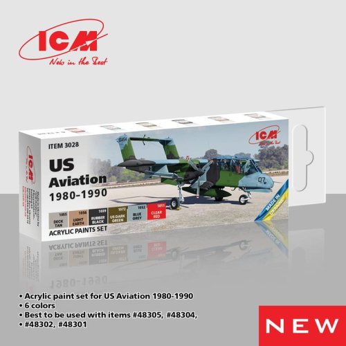 Przejdź do produktu ICM 3028 - Zestaw farb U.S. Aviation 1980-90