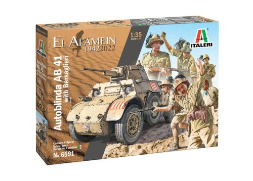 Przejdź do produktu Italeri 6591 - 1:35 Autoblinda AB 41 with Bersaglieri El Alamein 1942