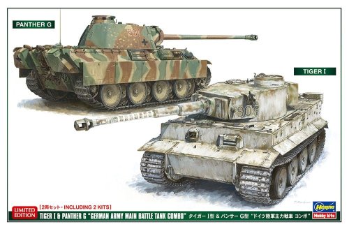 Przejdź do produktu Hasegawa 30067 - 1:72 Tiger I & Panther G German Army Main Battle Tank Combo