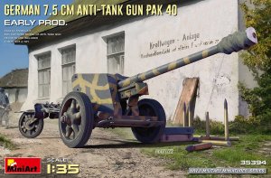 Miniart 35394 - 1:35 German 7,5cm Anti-tank gun PaK 40 Early production