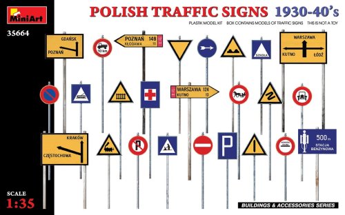 Przejdź do produktu Miniart 35664 - 1:35 Polish Traffic Signs 1930-40s
