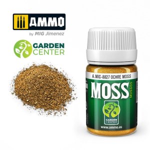 Ammo Mig 8827 - Posypka roślinna do makiet Ochre Moss 35 ml