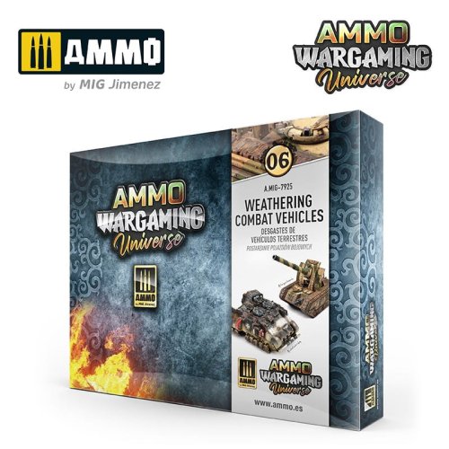 Przejdź do produktu Ammo Mig 7925 - Zestaw chemii Weathering Combat Vehicles - Ammo Wargaming Universe 06