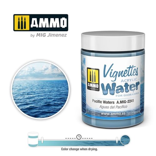 Przejdź do produktu Ammo Mig 2241 - Woda do makiet Acrylic Water Pacific Waters 100 ml