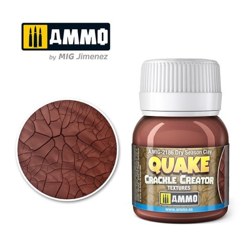 Przejdź do produktu Ammo Mig 2186 - Masa do makiet Quake Crackle Creator Textures Dry Season Clay 40 ml