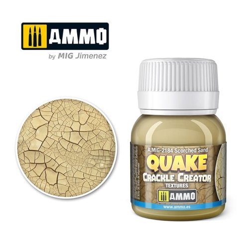 Przejdź do produktu Ammo Mig 2184 - Masa do makiet Quake Crackle Creator Textures Scorched Sand 40 ml