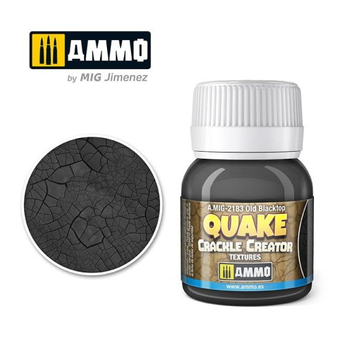 Przejdź do produktu Ammo Mig 2183 - Masa do makiet Quake Crackle Creator Textures Old Blacktop 40 ml