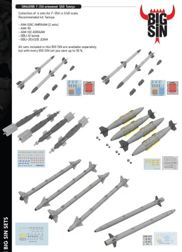 Przejdź do produktu Eduard SIN648100 - 1:48 F-35A armament