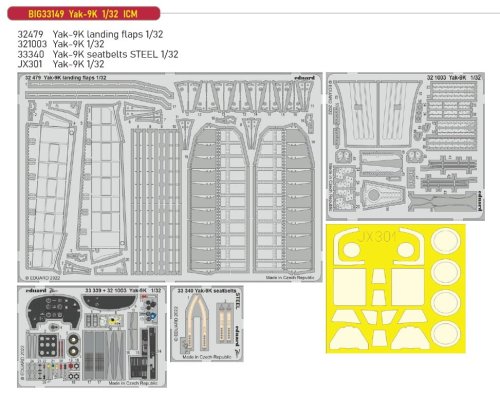 Przejdź do produktu Eduard BIG33149 - 1:32 Yak-9K