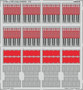 Eduard 73796 - 1:72 C-130J cargo seatbelts