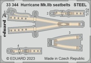 Eduard 33344 - 1:32 Hurricane Mk.IIb seatbelts - Steel