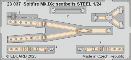 Przejdź do produktu Eduard 23037 - 1:24 Spitfire Mk.IXc seatbelts - Steel