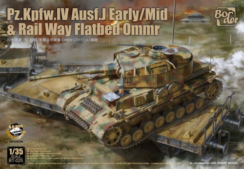 Przejdź do produktu Border BT025 - 1:35 Pz.Kpfw.IV Ausf. J Early/Mid & Railway Flatbed Ommr Limited Edition