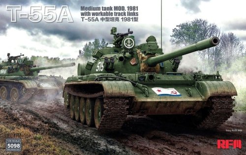 Przejdź do produktu Rye Field Model 5098 - 1:35 T-55A Medium Tank Mod. 1981